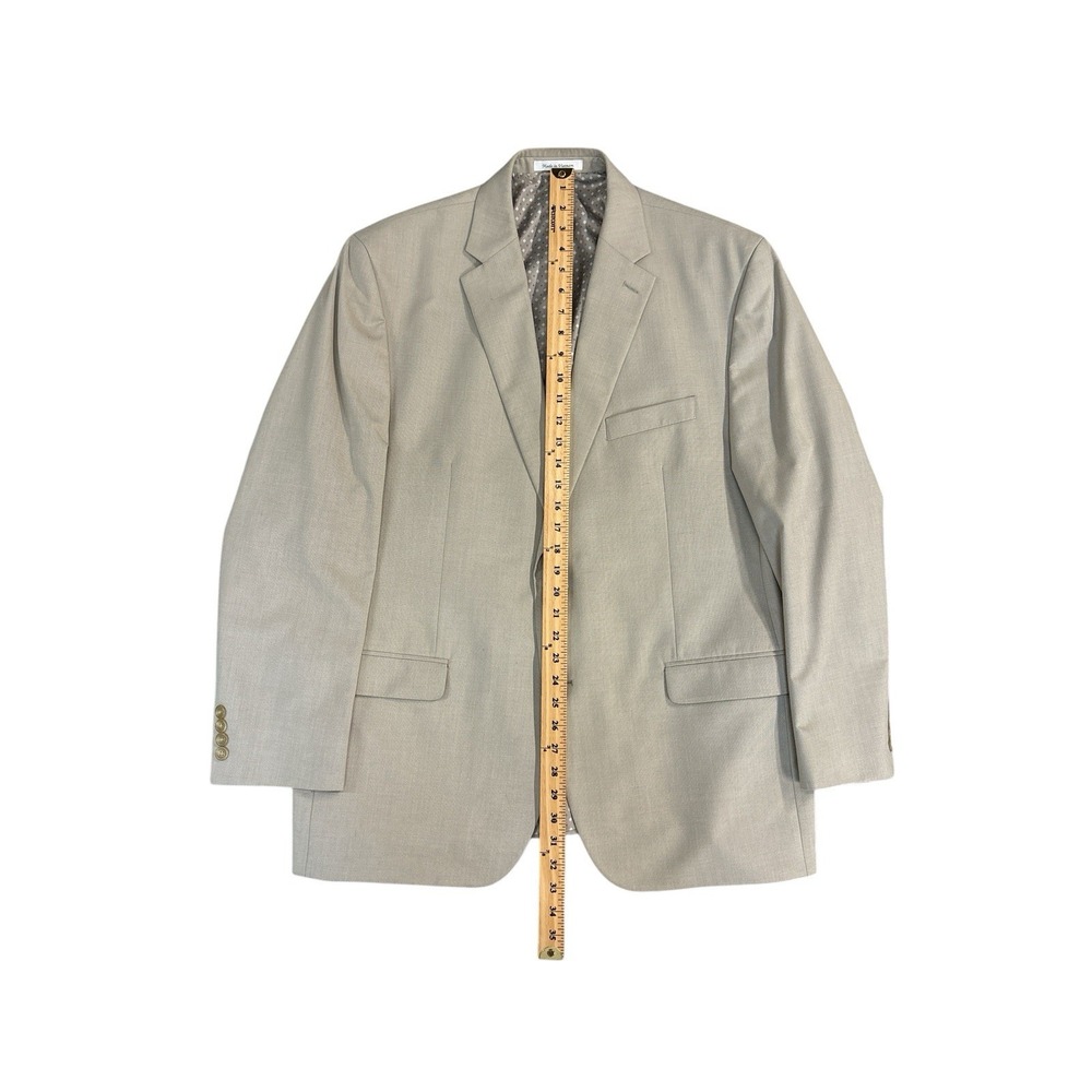 Chaps Blazer Mens 46 Regular Tan Button Up Lined Vented Coat Jacket - Picture 2 of 8